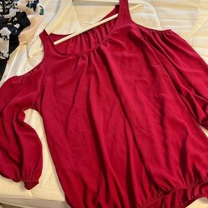 Harlowe and Graham red blouse.